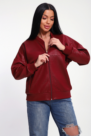 Женский бомбер 20691 / бордовый