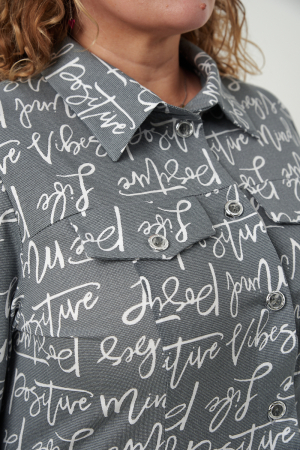 Женская рубашка 83605 / серый