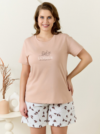 Женская пижама Рельеф-3 П-507 / бежевый