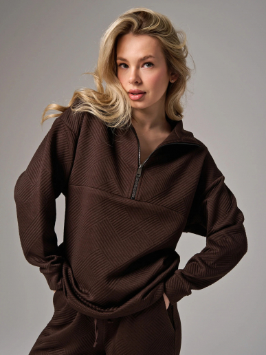 Женский костюм "Жаккард" 2450-Жак / Шоколадный