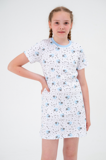 Ночная сорочка детская Ласка / овечки голубой