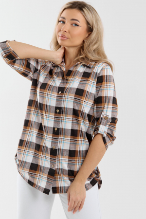 Женская рубашка 36988 / коричневый