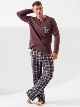 Мужская пижама "Горец" 1097-К / Коричневый