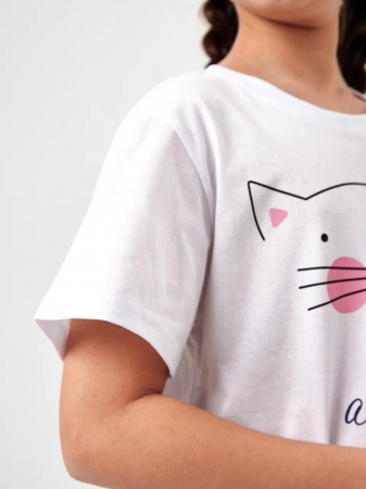 Детская пижама с брюками "Кисонька" короткий рукав