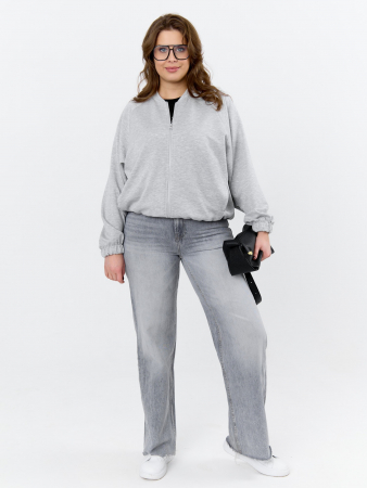 Женский бомбер Нео-1 БО-004 / серый меланж