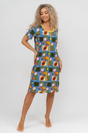 Женский халат 37007 / голубой