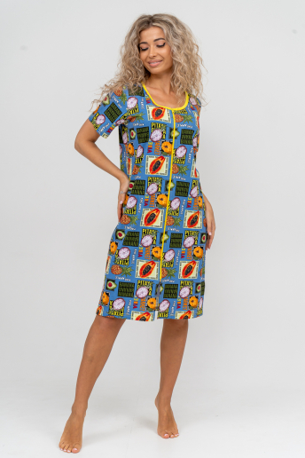 Женский халат 37007 / голубой