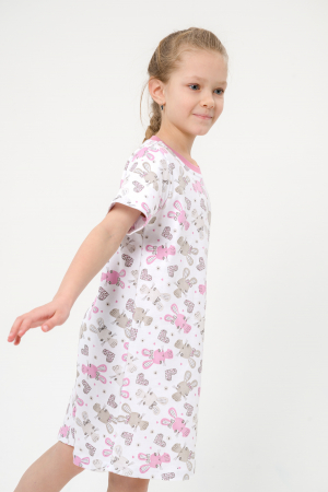 Ночная сорочка подростковая Ласка / зайчики розовый