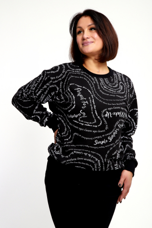 Женский свитшот 88132 / черный