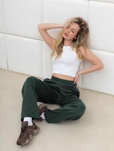 Женские брюки Бейс Б-077 / зелёный