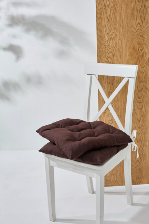 Кухонная подушка на стул (габардин) арт.GB40 / Шоколад