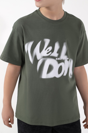 Детская футболка для мальчика Леон-3 / хаки