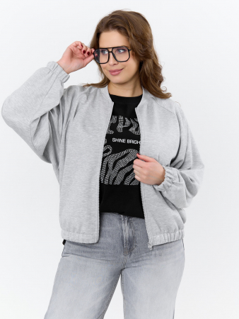 Женский бомбер Нео-1 БО-004 / серый меланж