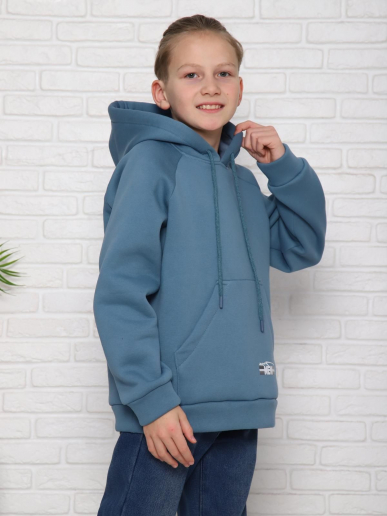 Толстовка детская Рэмзи - man / серо-голубой