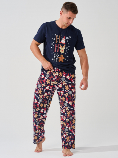 Мужская пижама "Пряник" 1820-К / Чернильный