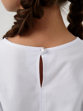 Детский джемпер "Лора" длинный рукав / Белый