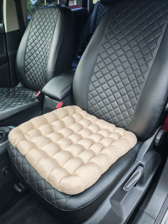 Подушка автомобильная на сиденье "АВТО-БИО" 50x45 / бежевая