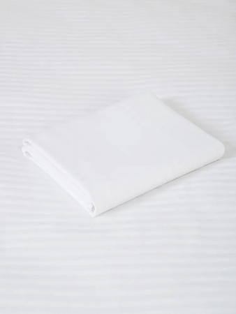 Простыня страйп-сатин Белая 1*1 см / оптом
