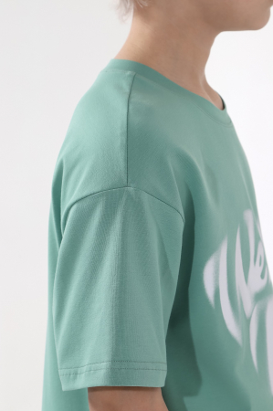 Детская футболка для мальчика Леон-3 / зеленый