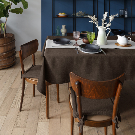 Скатерть рогожка "Волшебная Ночь" / Шоколад