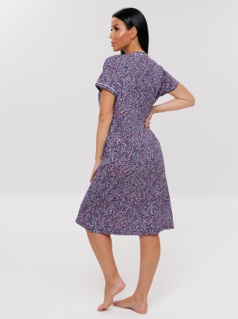 Женский халат Х-95(К) / Розовый (веточки)