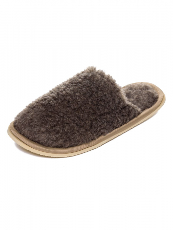 Тапки меховые / коричневые