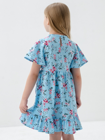 Детское платье "Мальва" / Ярко-голубой