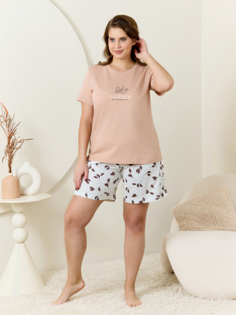 Женская пижама Рельеф-3 П-507 / бежевый