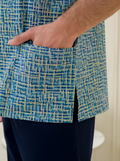 Рубашка медицинская мужская М-286-13367 Поплин