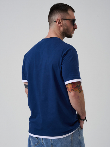 Мужская футболка "Типаж" 2290-К / Синий