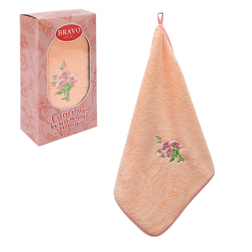 Полотенце микрофибра НВ Весна м9011_02 S / Розовый