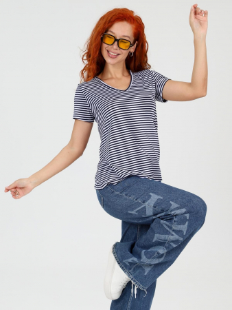 Женская футболка Лимона / Темно-синий