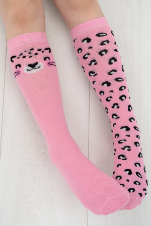 Детские гольфы Пантера (набор 2 пары) / розовый