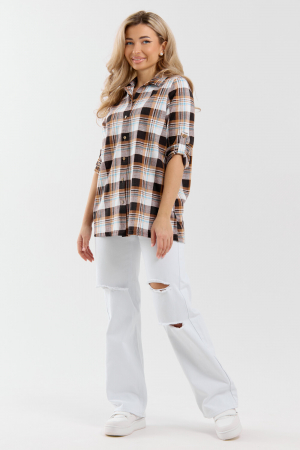 Женская рубашка 36988 / коричневый