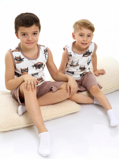 Детская пижама с шортами "Отдых" / Супергерои