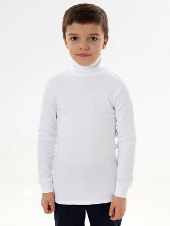 Детская водолазка из рибаны / Белый