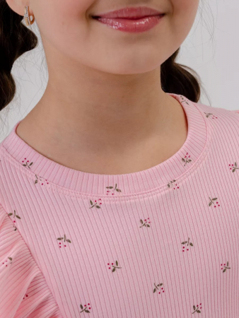 Детское платье "Бетти Рябинка" длинный рукав / Розовый