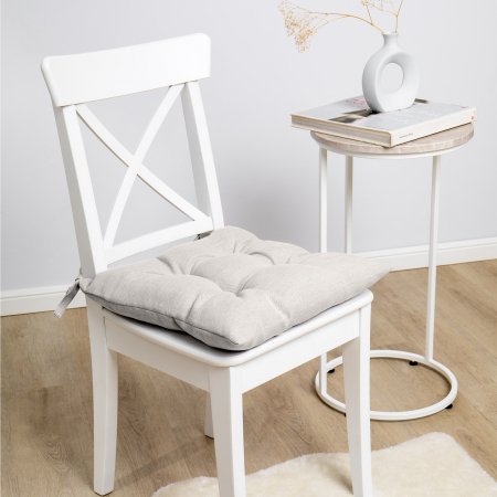 Подушка для стула "Волшебная Ночь" с тафтингом 40/40 Экрю