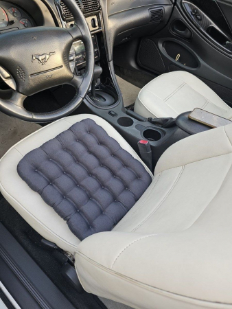 Подушка автомобильная на сиденье "АВТО-БИО" 40x40 / темно-серая
