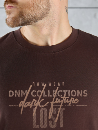 Фуфайка (футболка) мужская Арчи-2 ФП-055 / шоколадный