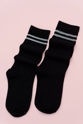 Детские гольфы Люрекс (набор 2 пары) / черный
