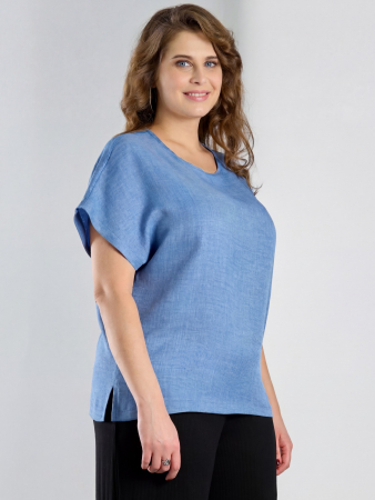 Женская блузка "Женский каприз-3" / синий