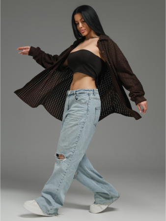 Женская рубашка Стелла / Шоколад