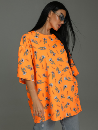 Женская футболка Ирбис / Оранжевый