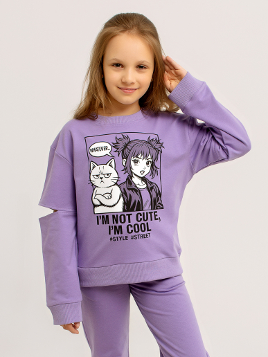 Толстовка детская "Cool" арт. дк336л / Лиловый