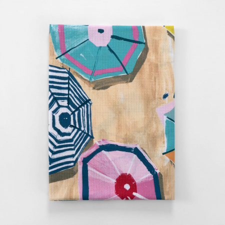 Полотенце банное вафельное Зонтики 1