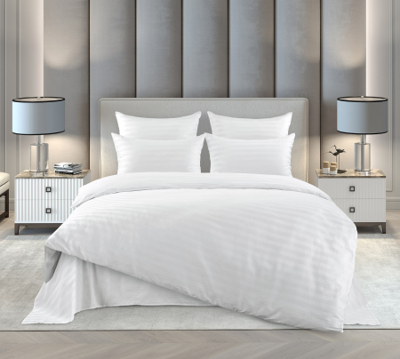 Постельное белье страйп-сатин ТМ Королевское искушение / Жемчуг