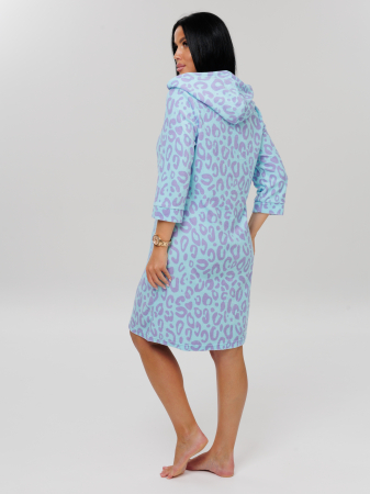 Женский халат Х-77(М) / Сиреневый (узоры)