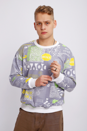 Мужской свитшот 88141 / серый