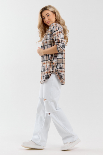 Женская рубашка 36989 / оранжевый